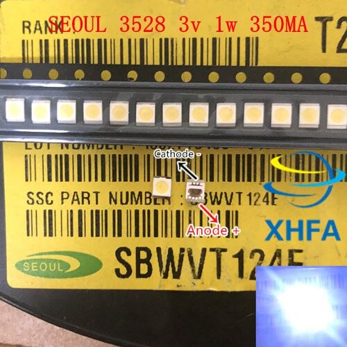 200 stuks voor lg originele seoul led lcd tv achtergrondverlichting lamp kralen lens 1w 3v 3528 2835 koel witte lichtkraal