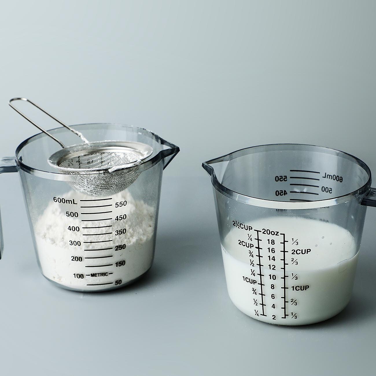 600ML Kunststoff Messbecher Mit Skala transparent Becher Gießen Auslauf Messung Gerät Backen Kochen Werkzeuge
