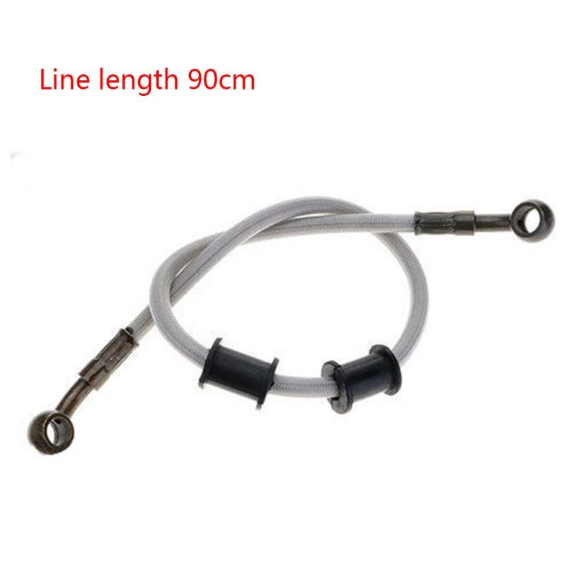 50cm-120cm Motorcycle brake Hose Braided Steel Brake Clutch Oil Hose Line: gray-3