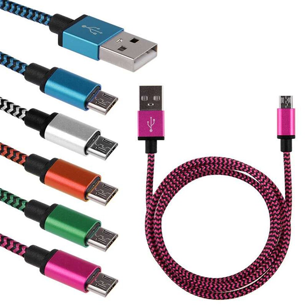 Yixiang strømkabler 1m mikro usb data sync strøm oplader kabel til samsung galaxy  s4 s5 s6 s7 android smartphone tablet pc