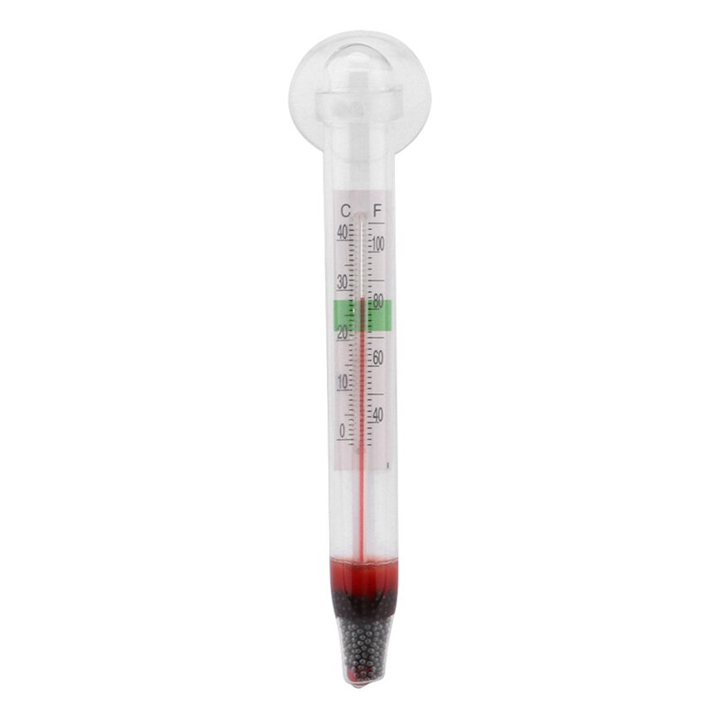 Aquarium Schwimm Thermometer mit Saugnapf Genaue Fisch Tank Glas Wand Einfache Schnell Lesen Thermometer für Fischzucht