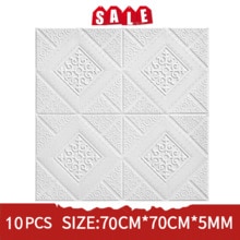 Diy 10Pcs 3D Muur Sticker Decoratie Thuis Waterdicht Foam Zelfklevende Muur Sticker Behang