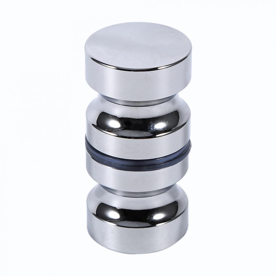 Aluminum Alloy 1.1" Dia Single Glass Door Knob Bathroom Shower Cabinet Handle w/ Screw Bathroom Door Handles For Interior Doors