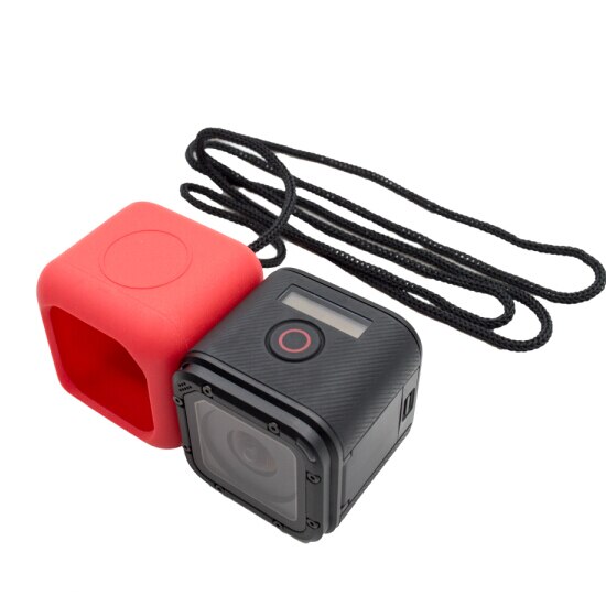 Clownfish étui de protection en caoutchouc de Silicone souple peau avec corde à bandoulière peut accrocher pour GoPro Hero 4/5 Session accessoires de caméra