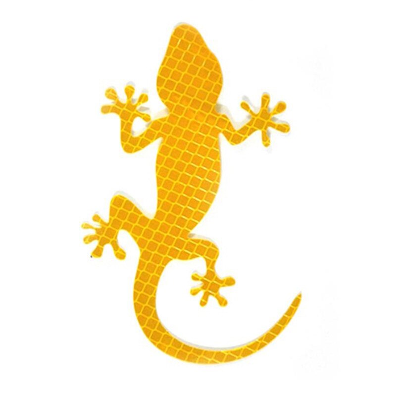 Car Door Side Universal Plastic Emblem Sticker Traffic Safety Warning Decals Light Reflector Reflective Sticker Auto Styling: Yellow