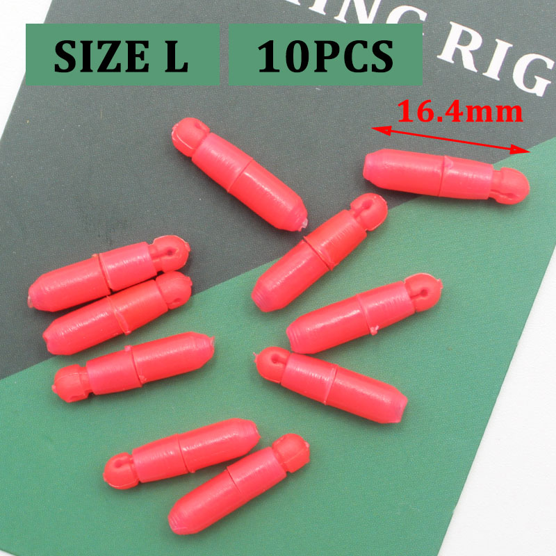 10PCS Pole Elastic Connectors, Size L S Carp Coarse Match Method Feeder Fishing Tackle Tool: Orange