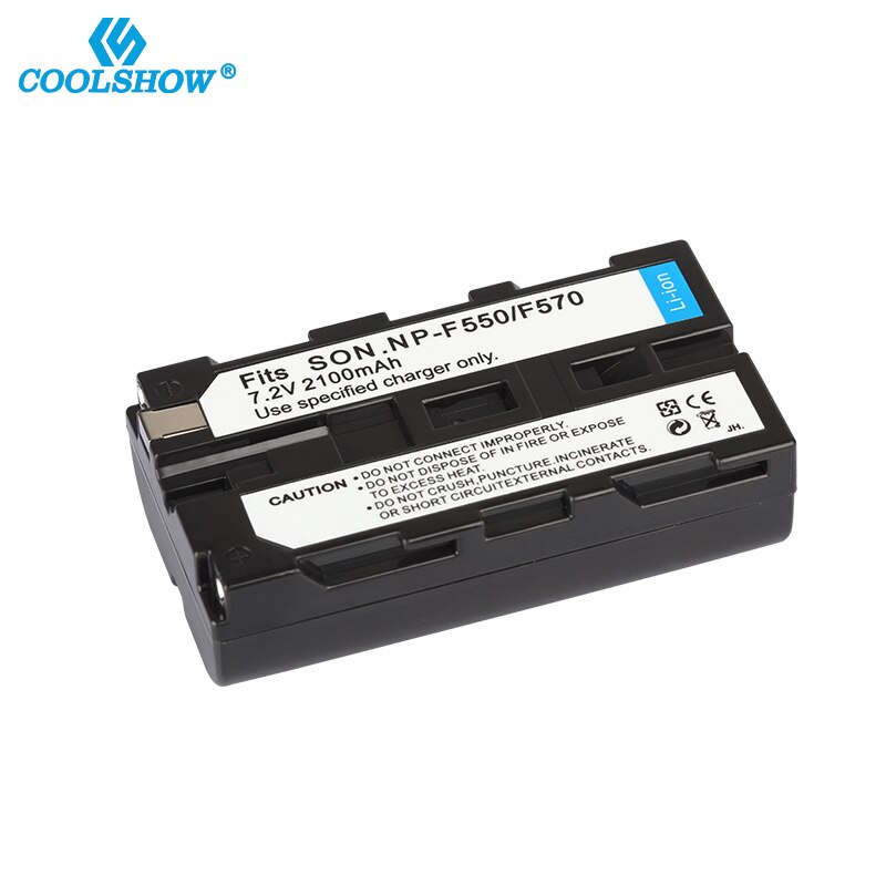 Coolshow Rechargeable Batterie pour Sony NP F330 F530 F570 F730 F750 F770 F970 QM91D CCD-RV100 TRU47E 2100mah Batteries de Caméra