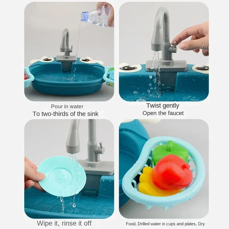 freundlicher Spielen Küche Spielzeug Wasser vorgeben Spielen Haus freundlicher Können Ablassen Waschbecken Waschbecken freundlicher Küche einstellen Spielzeug für Mädchen junge Heißer