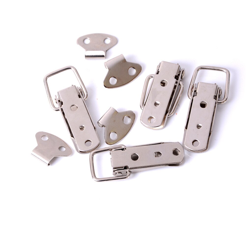 4pcs Spring Loaded Latch Catch Toggle Iron Hasps For Sliding Door Window Furniture Hardware J105 Cabinet Box Locks