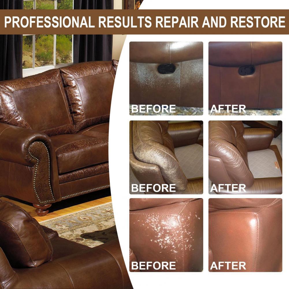 Eco-friendly Useful Aged Restored Leather Repair Gel Safe Leather Recoloring Balm No Odor for Seat