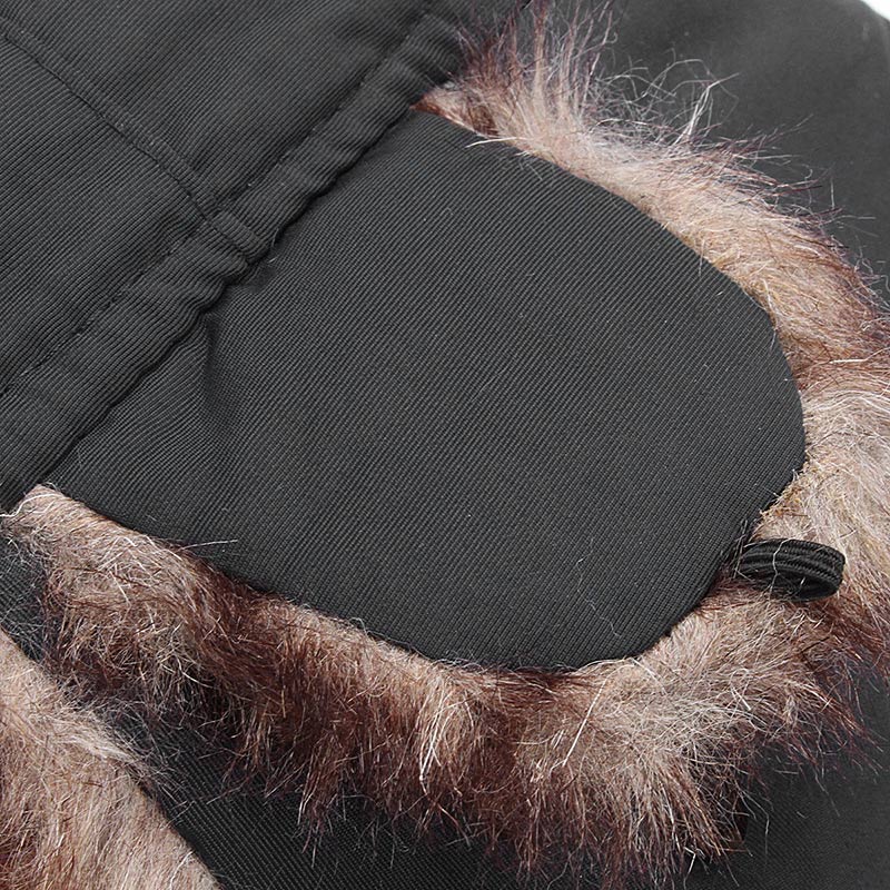 Gorro de esquí ruso para hombre y mujer, gorros gruesos con orejeras, cálidos, de piel Ushanka, a prueba de viento, FS99