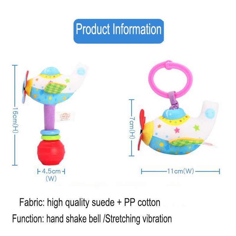 Nette Vlies Pädagogisches Spielzeug Baby, Kleinkind Spielzeug dehnen Vibration ziehen Ring Plüsch Rassel Hand Schütteln Glocke Bett Glocke Spielzeug Weichen