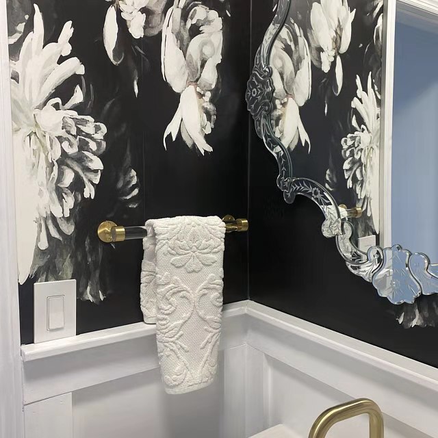 Acryl Handdoek Bar (Gepolijst Messing, Satijn Messing Of Nikkel) traditionele End Beugel-Lucite Handdoek Bar-Handdoek Bar-Handdoekenrek-Luxholdu