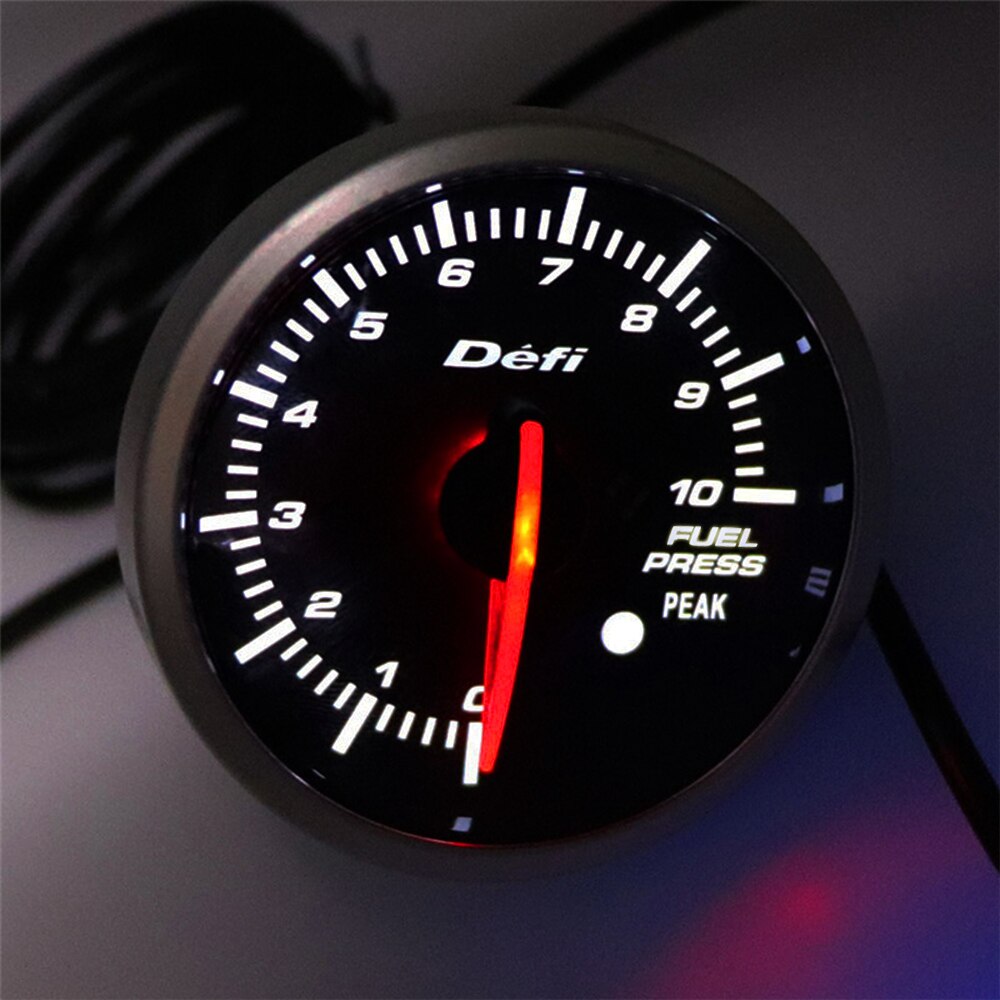 Universal df bf auto gauge varvräknare mätare med rött vitt ljus volt vatten temp oljepress vakuumförstärkning ext temp a/f ratio mätare