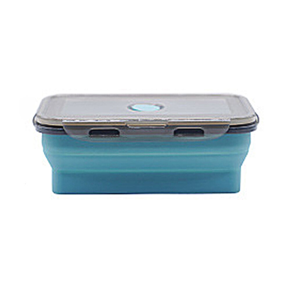 Silicone Lunch Box Foldable Microwave Oven Bento Lunchbox Kitchen School Picnic Camping Food Storage Container Collapsible Box: 1200ml