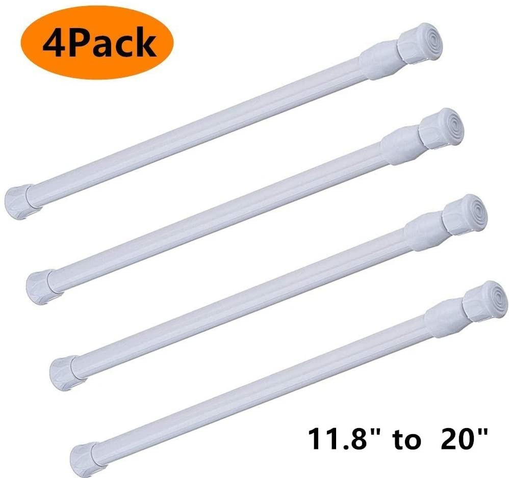 Tringles à rideaux de douche extensibles, 4 paquets, tringles à rideaux de douche réglables, tringle télescopique pour garde-robe # G1: B