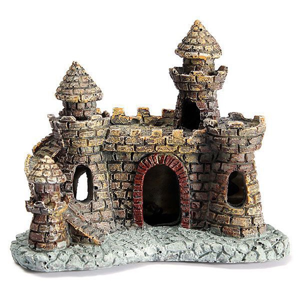 Resin Cartoon Castle Aquariums Decorations Castle Tower Ornaments Fish Tank Aquarium Accessories Decoration