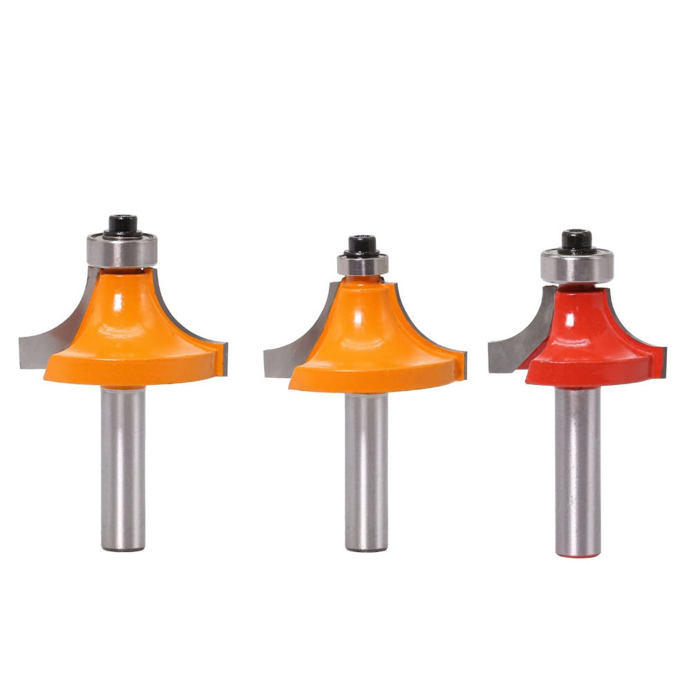 1pc 8mm Shank Round-Over Router Bits for wood Woodworking Tool 2 flute endmill with bearing milling cutter Corner Round Over Bit