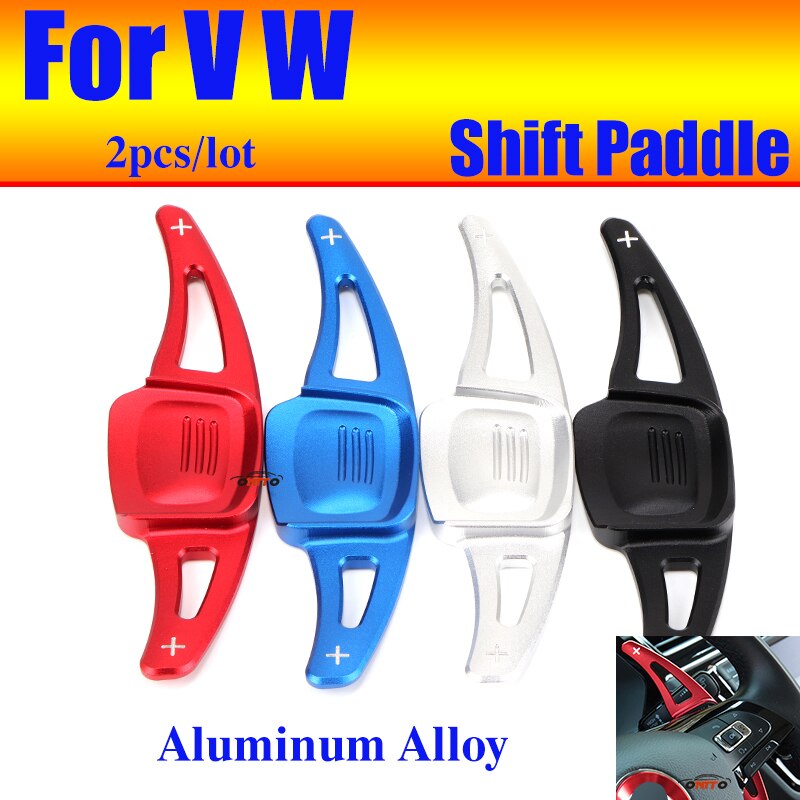 Palanca de cambio de volante de coche accesorio de Auto palanca de cambios extendida 2 unids/lote apto para vw C-TREK TERAMONT TIGUAN L PHIDEON CC