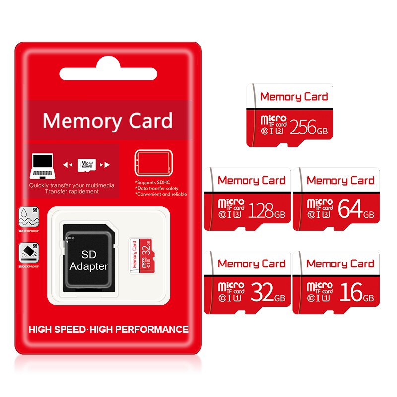 Top microsd tf-kort 16gb 32gb 64gb 128gb klasse 10 vandtæt micro sd-kort mini flash-hukommelseskort til telefon tablet pc