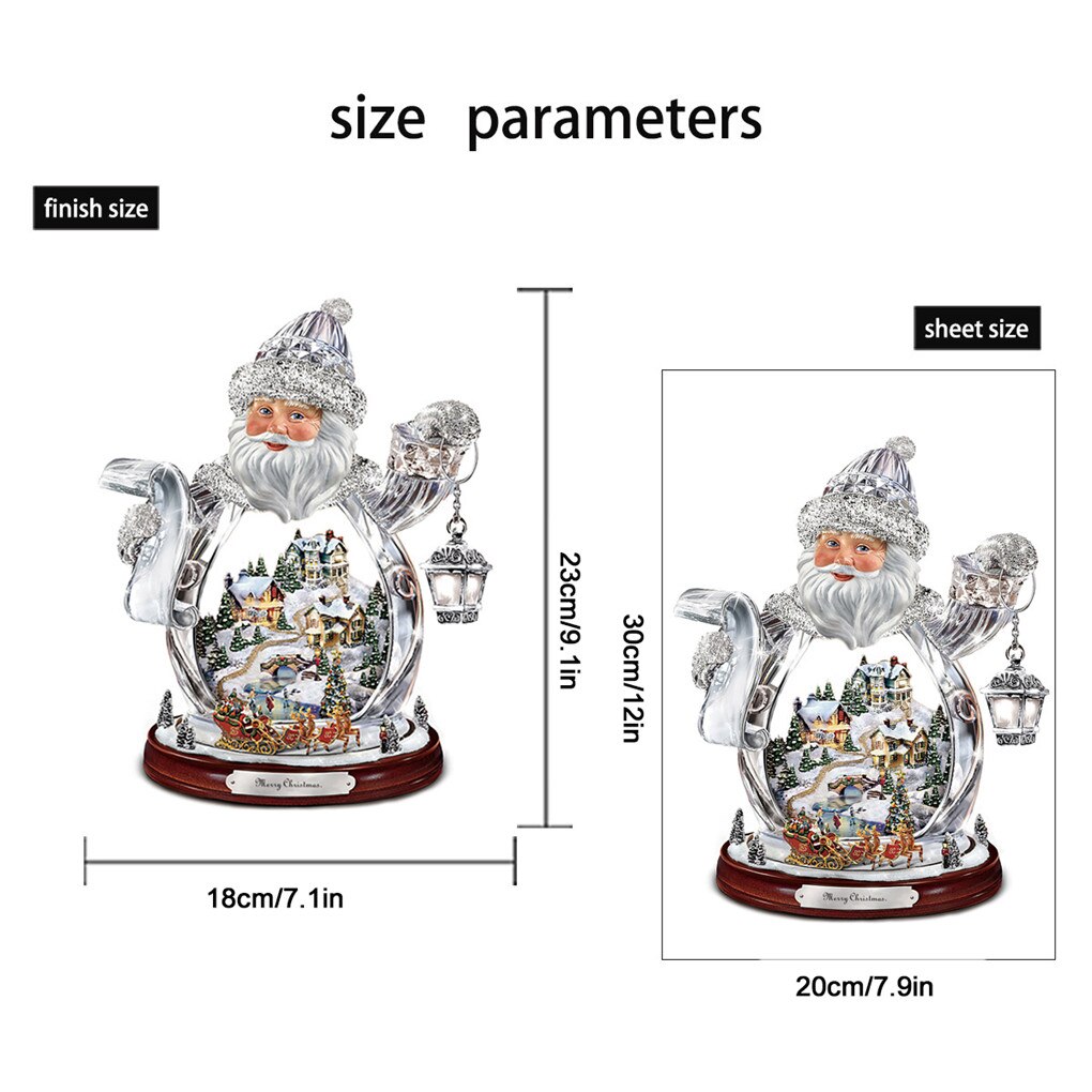 Christmas Window Sticker PVC Waterproof Wallpaper Decorative Santa Claus Sticker Home Shop Office Christmas Decoration stickers: 5