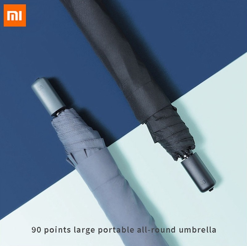 Originele Xiaomi Thuis 90FUN Opvouwbare Paraplu Aluminium Buis Praktische Waterdichte Niet-Automatische Regenachtige Zonnige Paraplu
