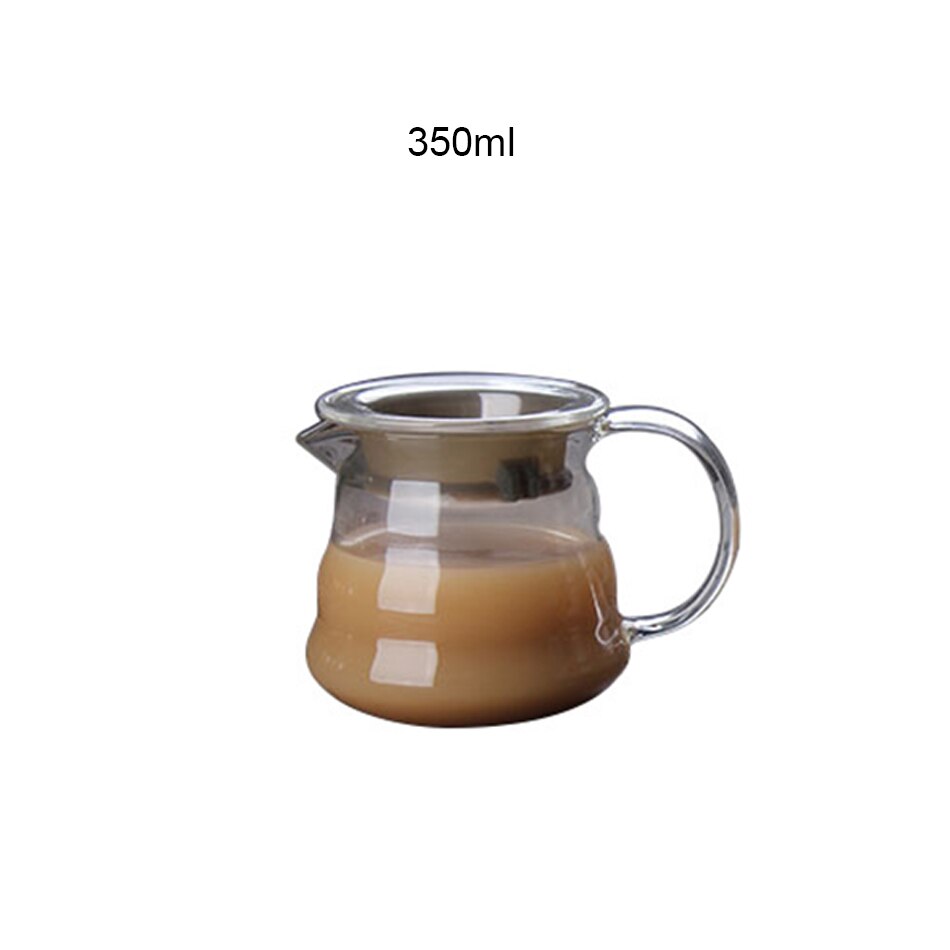 YRP 360ml 450ml 800ml V60 Giet Over Glas Bereik Koffie Server Karaf Drip Pot Koffie Waterkoker Brouwer barista Percolator Duidelijk Tool: 350ml pot