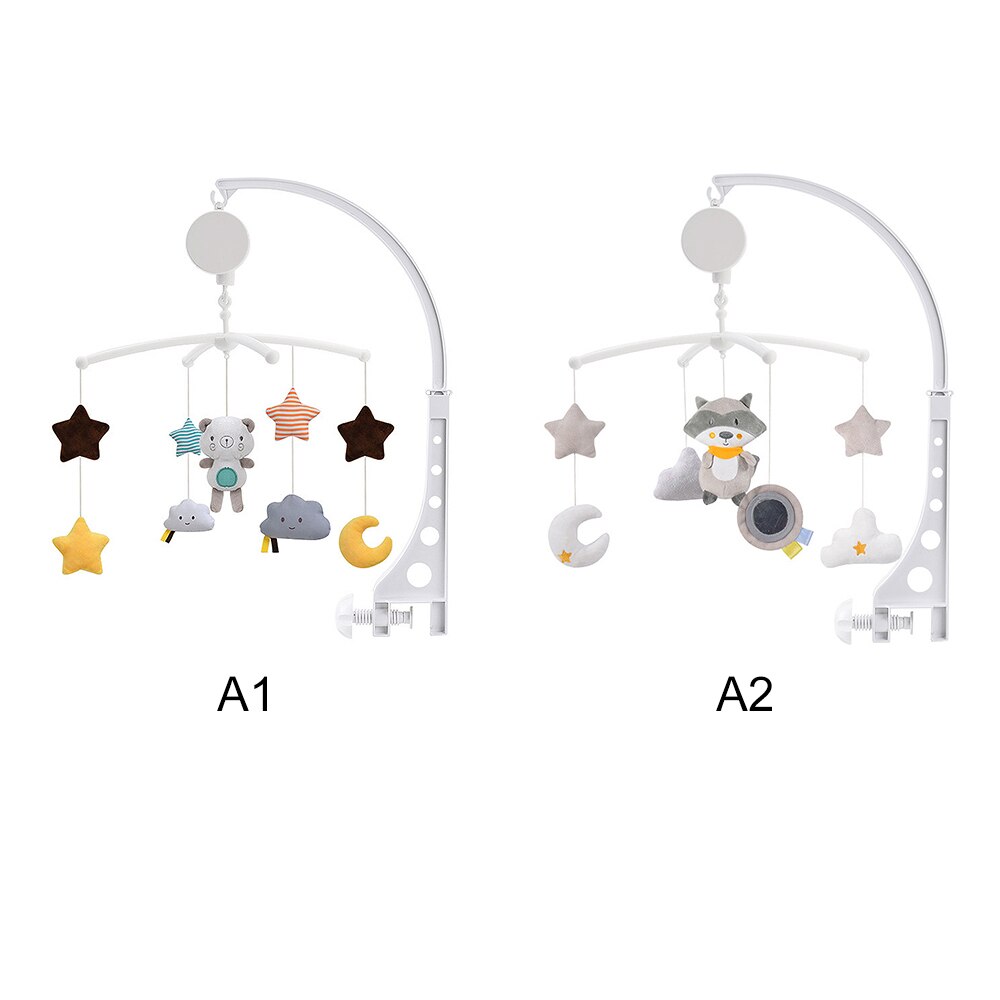 Baby Infant Krippe Mobile Rasseln Bett Glocke Spielzeug Rotierenden Musik Box mit Halter Baby Bett Kinderwagen Spielzeug Cartoon Puppe Spielzeug für Kinder