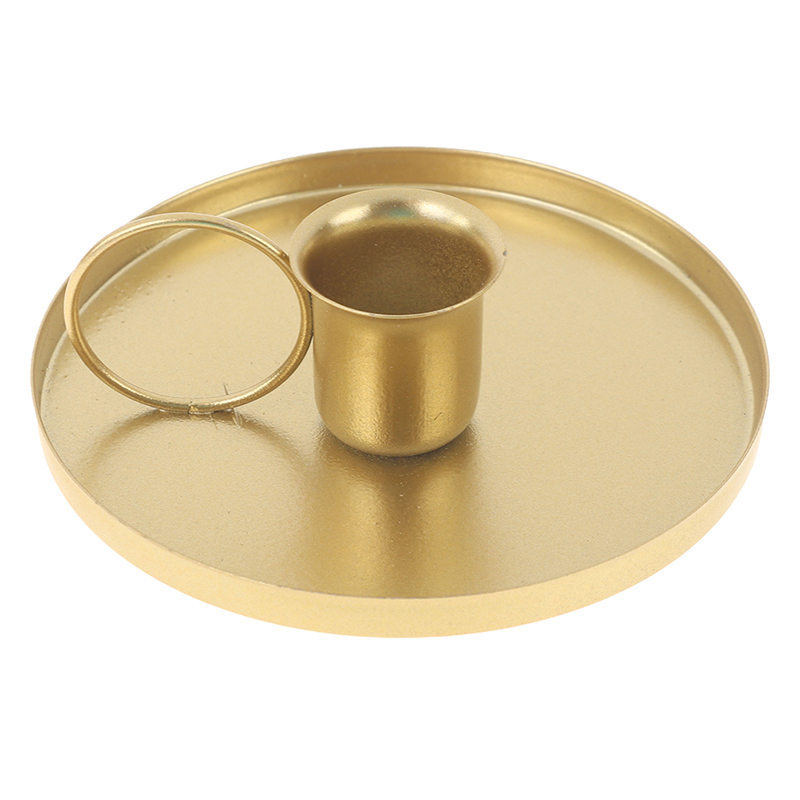 1pc Jahrgang Metall Eisen Leuchter Kerzenhalter Hause Schreibtisch Dekoration Ornamente Hochzeit Party Festival Kandelaber: Silber