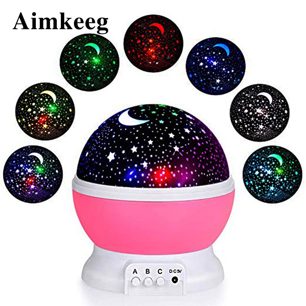 Led nat lys rgb stjerne projektor lampe usb projektor måneskin stjerne nat lys jul børn soveværelse dekoration lampe
