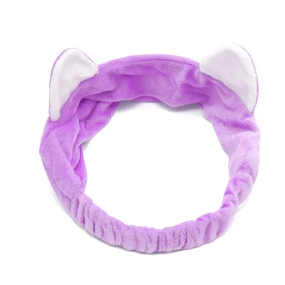 Meerdere stijlen Leuke elastische kattenoren hoofdbanden voor vrouwen meisjes make-up gezicht wassen hoofdband kapsel hoofddoek haaraccessoire: Sky Blue