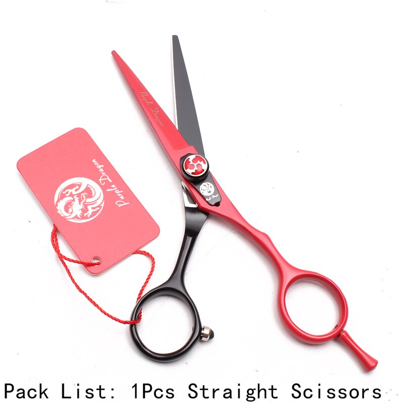 Grooming Scissors 6.0" JP Stainless Straight Scissors Thinning Shears Pet Scissors Animal Shears Z1018: Z1018 Hong C 6N