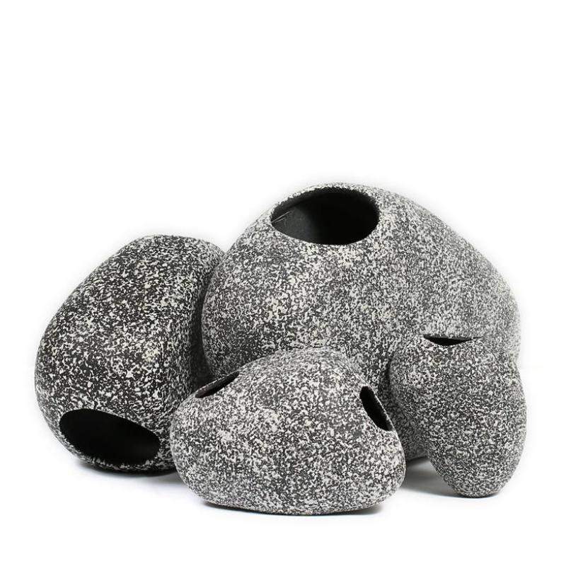 Di ceramica Acquario di Ciclidi Roccia grotta Decorazione Carro Armato di Pesci di Allevamento Nascondere Riparo Ornamento per Pesci Ciclidi Pietra Acuario arredamento