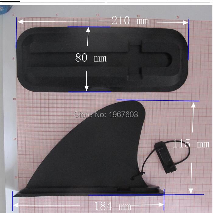 Removable Small Single Surf Fins for inflatable Stand up paddle board, surfboard Center fins with fin box: small fin with box