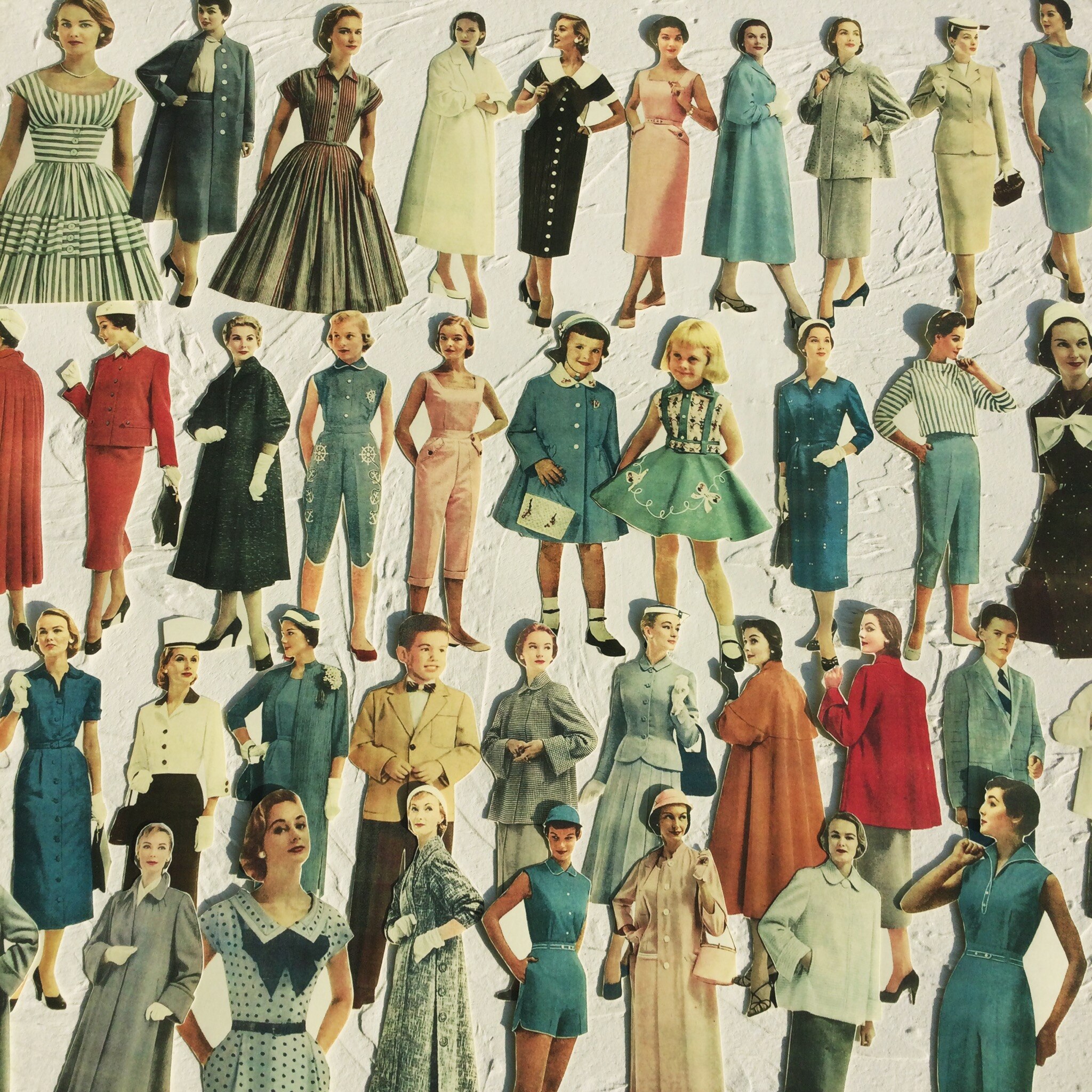 72 stk vintage klær 1950 klistremerker håndverk og scrapbooking klistremerker bok student etikett dekorativt klistremerke barneleker