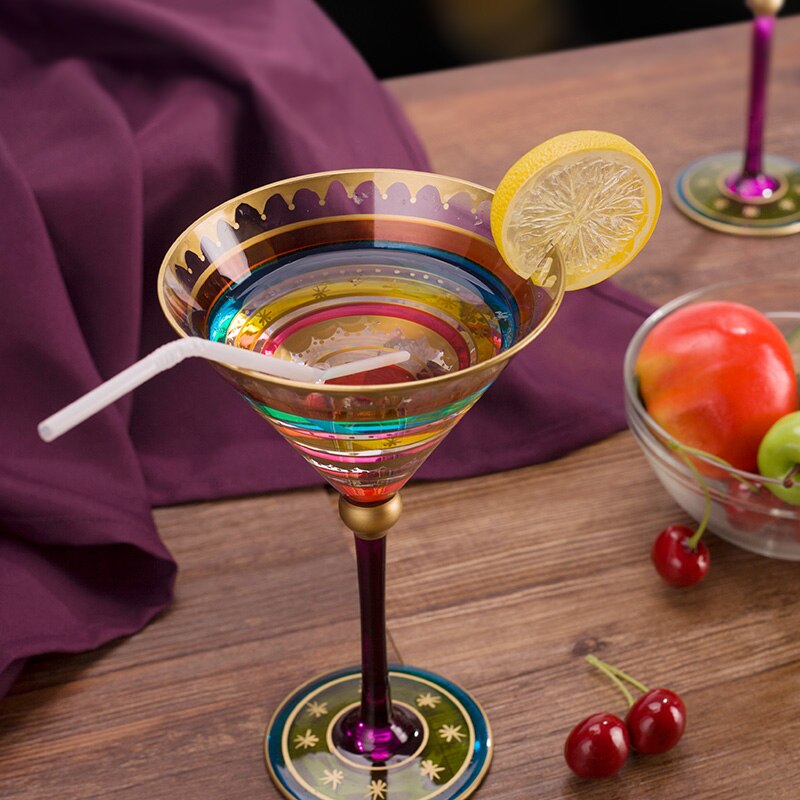Europa Blei-freies Farbige Zeichnung weingläser Becher Große Champagner Flöte Glas Cocktail glas lustige gläser Bar Party Getränk