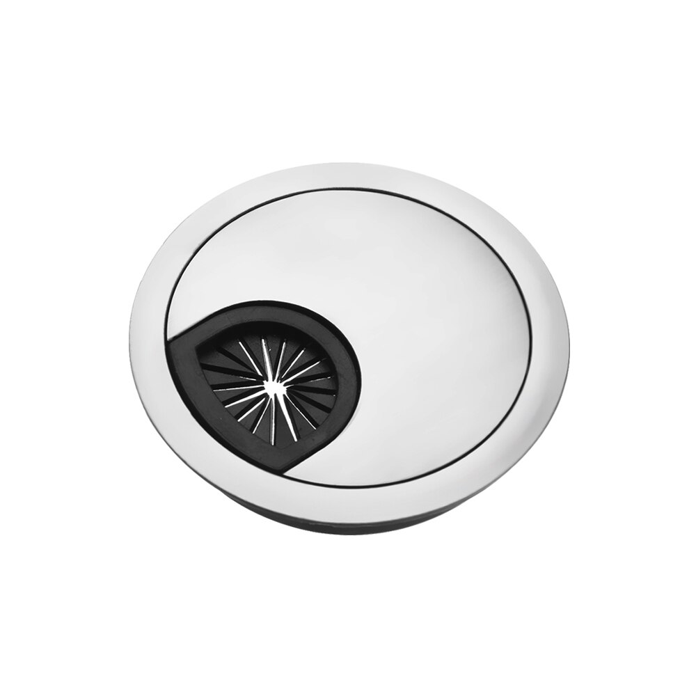 4Sizes Zinc Alloy Cable Outlet Port Desk Wire Hole Cover Surface Line Box Hardware for Computer Tidy Grommet Table: Silver / 60mm