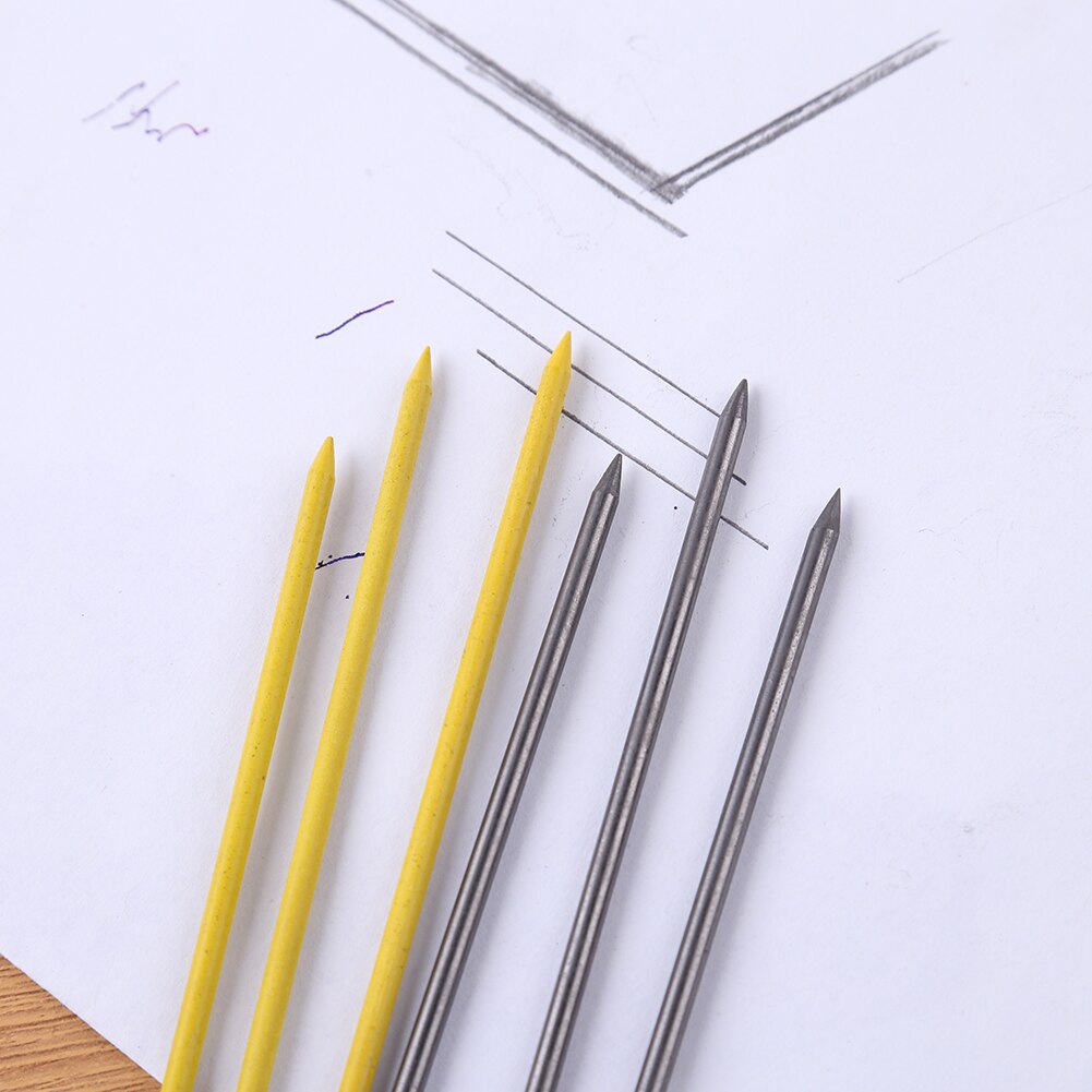 3Pcs Solid Timmerman Potloden Met 18 Vullingen Set Vulpotlood Bouw Marker Markering Tool Voor Architect Kraspen