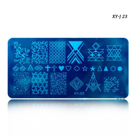 12 x 6cm 16 designs blomster tegneserie blonder gør-det-selv polish stempling nail art stempel skabeloner manicure negle stencils overførselsværktøj xyj 17-32: Xyj 23
