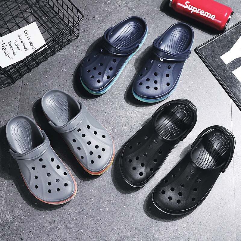 Coslony Sandals mens clogs for Men Pool Summer Outdoor Beach Shoes Men Slip On Garden clogs Casual Water Shower Slippers Unisex