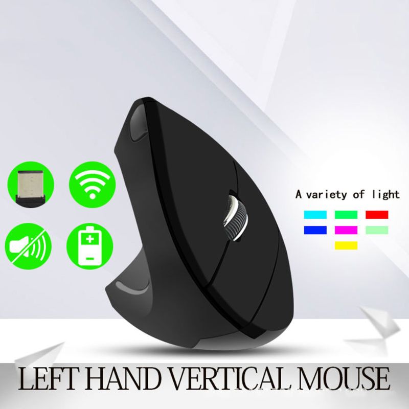 Left-Handed Mouse Rechargeable Ergonomic Vertical Mice with USB Receiver for Laptop Computer PC Desktop &amp;