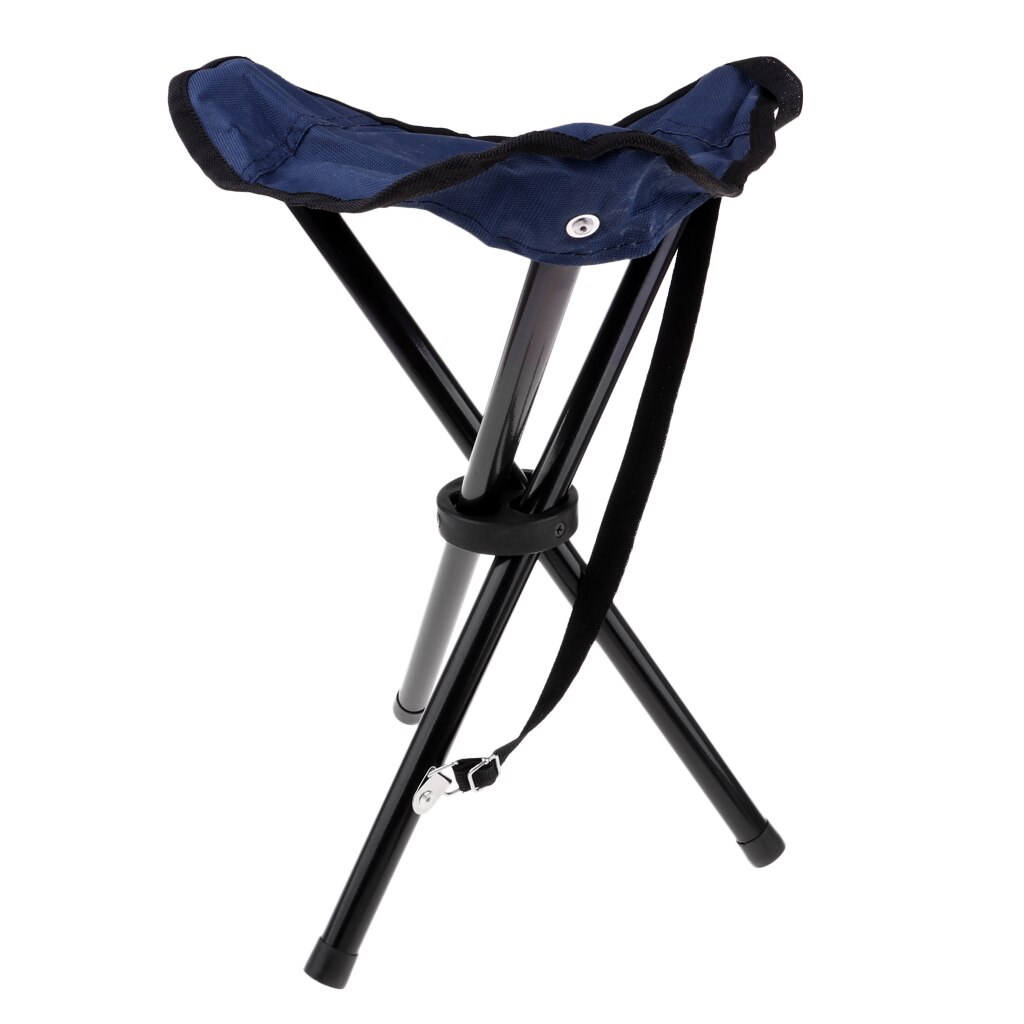 3 patas de Silla, taburete trípode, sillas plegables para acampar y pescar, asiento con correa de transporte