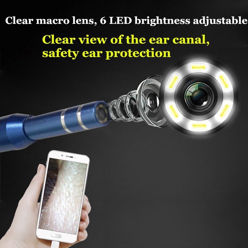 3in1 HD720P WIFI Wireless Android OTG USB Otoscope Earwax Visual Inspection Video Camera Ear Health Care Portable Pen USB Camera