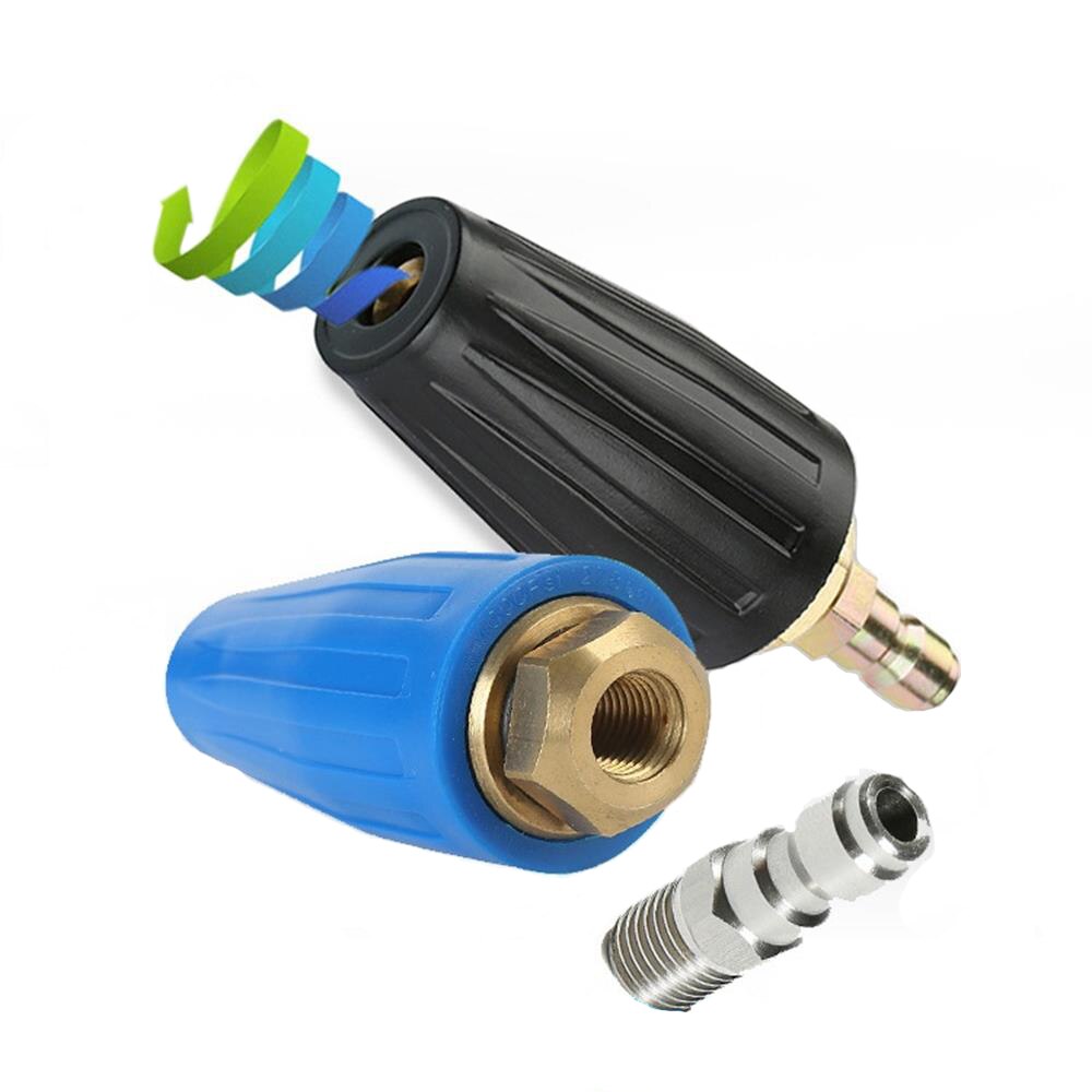 4000psi Pressure Washer Tips Turbo Nozzle Max Rotating Pressure Washer Nozzle with 1/4'' Quick Connect for Remove Ads Bark Rust