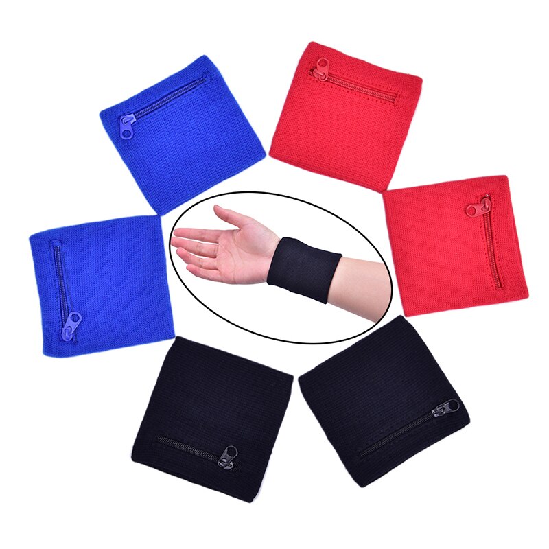 Bomull fitness løping tørke svette bytte nøkkel bag svetteabsorberende håndleddsveske