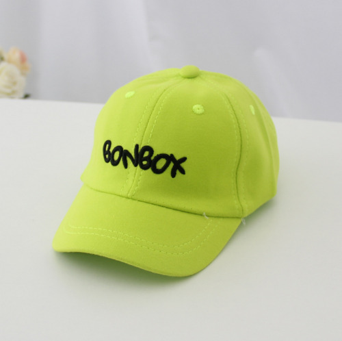 Baseball Cap Plain Kids Jongens Strapback Solid Hoeden Haak-N-Loop: Groen