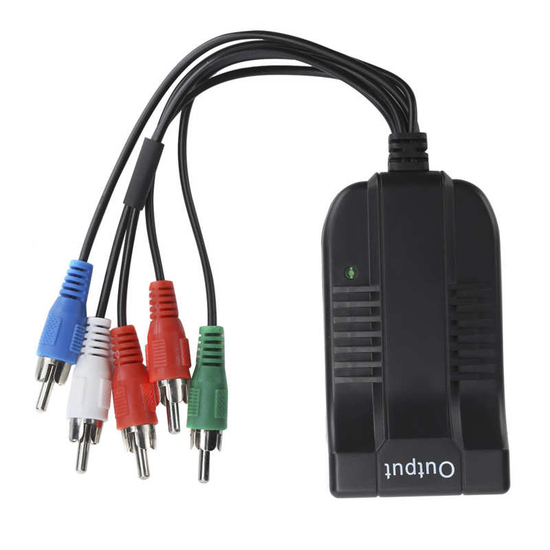 Component Audio Adapter to YPBPR Cable Adapter to Video+R/L 1080P Component Audio Video Converter Video R/L Converter