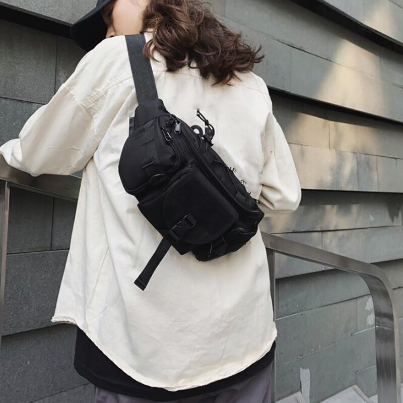 Sac de ceinture de taille hommes imperméable à l'eau nuit réfléchissant décontracté sac à bandoulière pour hommes sacs à bandoulière