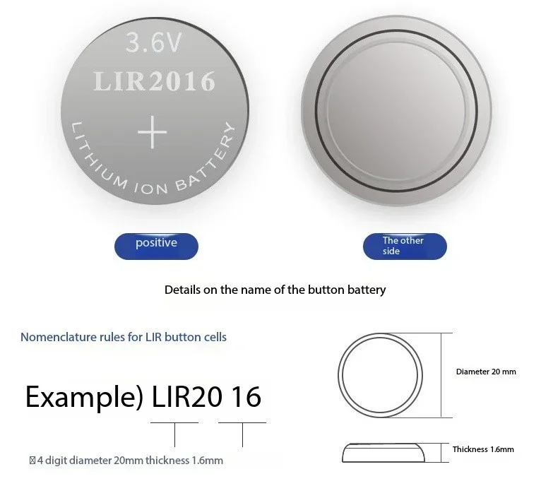 1–10 Stück wiederaufladbare LIR2016-Batterie, 3,6 V, hohe Kapazität, für Uhren, Fernbedienungen, Spielzeug, ersetzt CR2016 LM2016