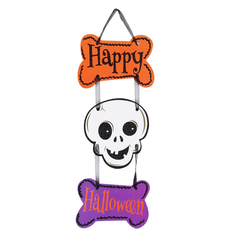 Halloween Pompoen Skelet Opknoping Banner Veranda Teken Welkom Teken Thuis Indoor/Outdoor Voordeur Veranda Yard Opknoping Decor Craft: C